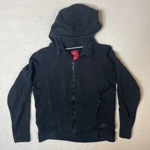 Nike Tech Fleece Black Full Zip‎ Thumb Hole Hoodie Jacket Womens Small S